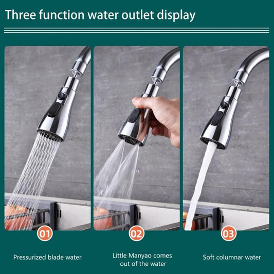 3 Modes Kitchen Sink Faucet | Tap Extender for Kitchen Sink | Flexible Faucet with Tap Extension for Convenient Use
