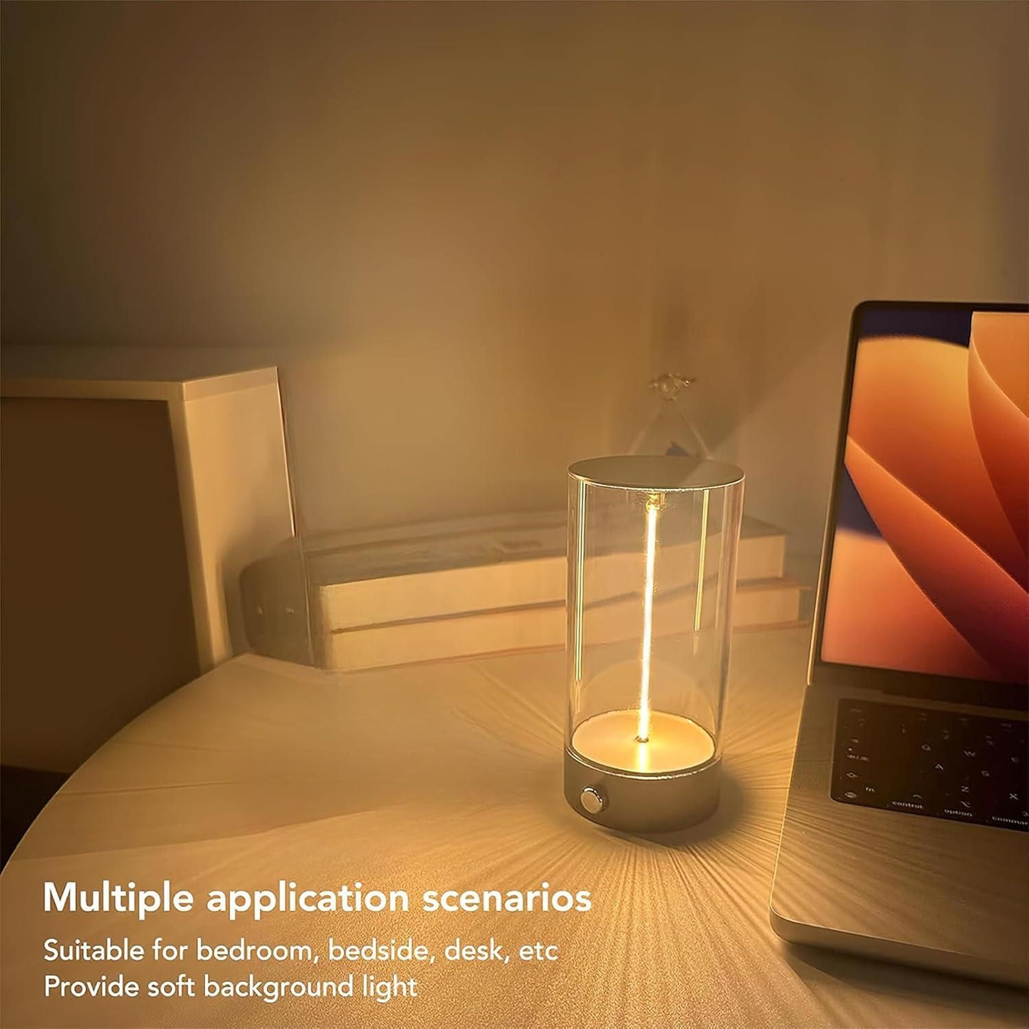 Magnetic lamp | Cordless LED Desk Lamp | Rechargeable Modern Lights | Portable Nightstand Lamps | Unique Ambient Light | Mood Lighting for Bedroom