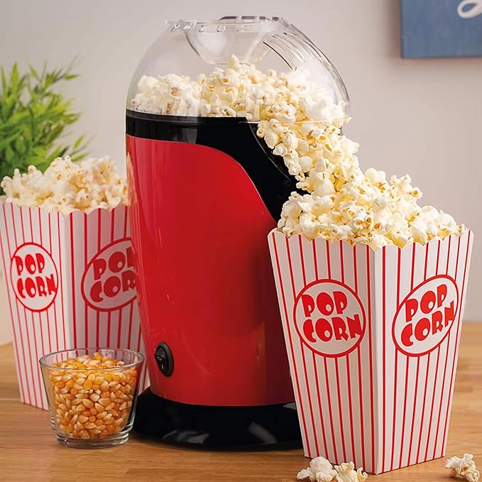 Hot Air Electric Popcorn Maker Machine with 1200W, No oil needed, Healthy and Delicious Snack for Kids, Adults.