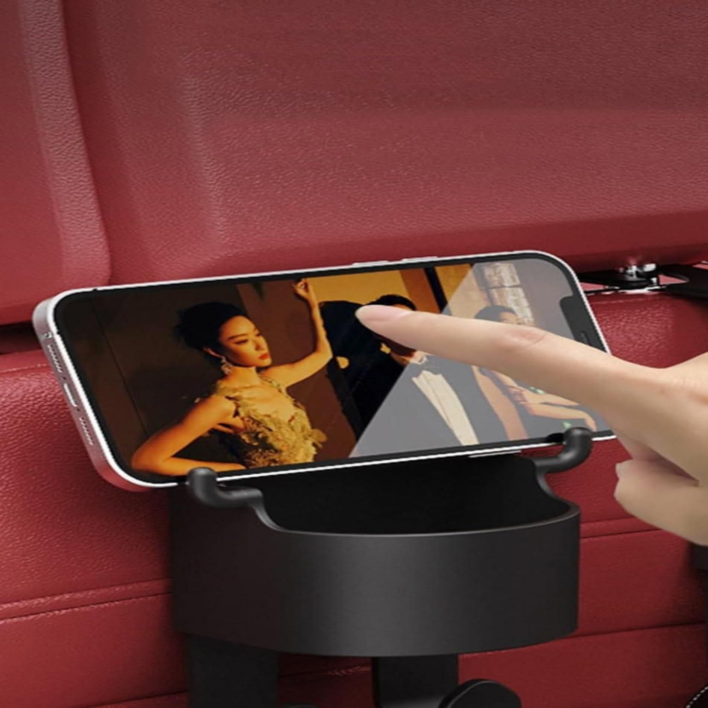 3-in-1 Car Seat Hook & Cup Holder | Hidden Hanger | Mobile Holder | Organizer & Drink Holder (2 PCS)