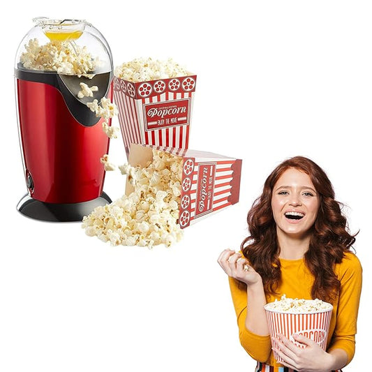 Hot Air Electric Popcorn Maker Machine with 1200W, No oil needed, Healthy and Delicious Snack for Kids, Adults.