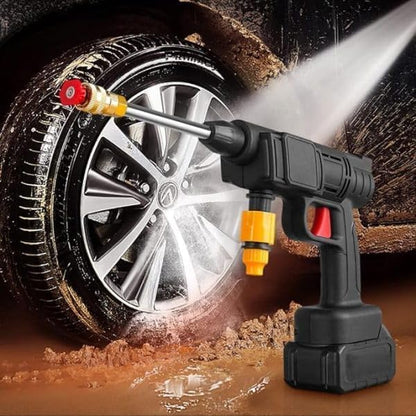 Car Washer High Pressure Gun Rechargeable with 2 Batteries | Car Washing Pump | Water Pressure Gun for Car Wash | Gardening, Cleaning
