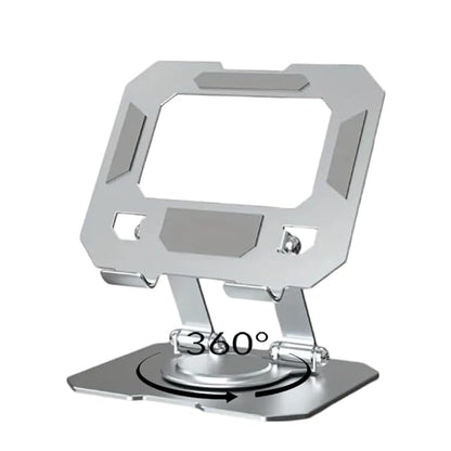 Aluminium Tablet Stand Holder with 360° Rotating Base | Multi Angle Adjustments | Rotating Base Tablet Stand