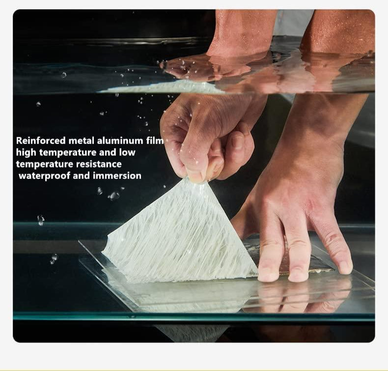 Waterproof Repair Tape for Water Leakage | Roof Water Leakage Solution | Aluminium Foil Tape | Waterproof Adhesive Sealing Butyl Rubber Tape for Surface Crack (Silver)