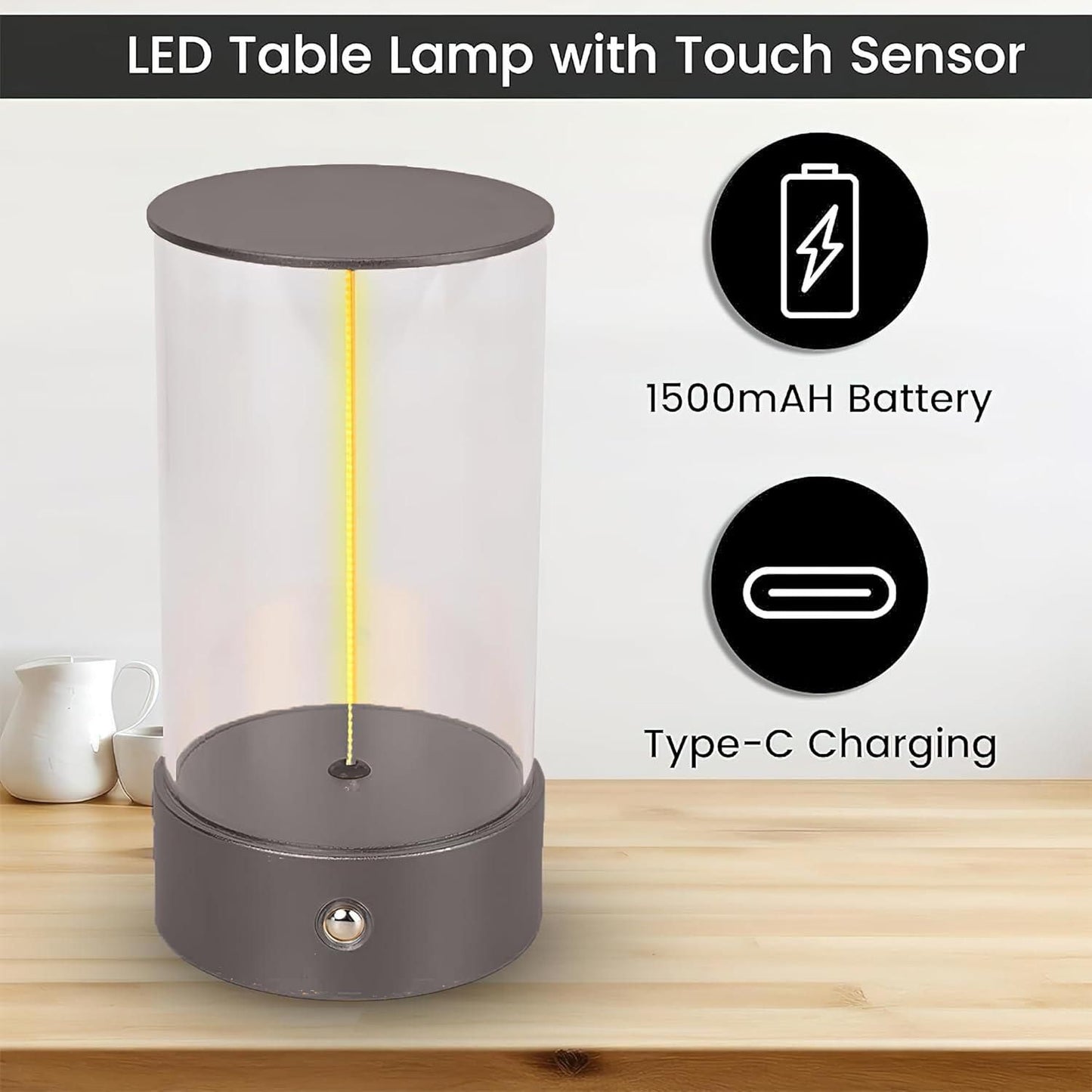 Magnetic lamp | Cordless LED Desk Lamp | Rechargeable Modern Lights | Portable Nightstand Lamps | Unique Ambient Light | Mood Lighting for Bedroom