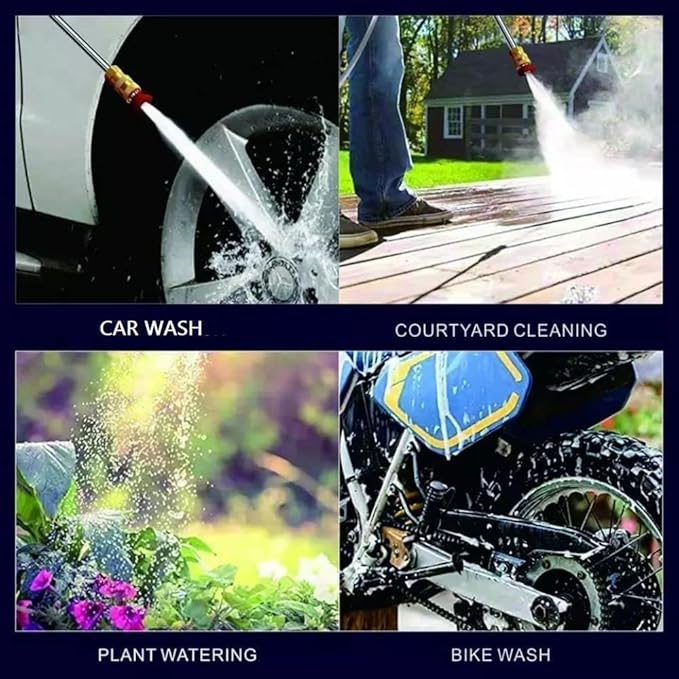 Car Washer High Pressure Gun Rechargeable with 2 Batteries | Car Washing Pump | Water Pressure Gun for Car Wash | Gardening, Cleaning