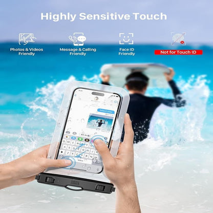 Waterproof Mobile Pouch Cover for All Mobiles | Cellphone Dry Bag Compatible for iPhone, Samsung, Mi, Redmi, Oppo, VIVO, All Other Smartphones