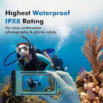 Waterproof Mobile Pouch Cover for All Mobiles | Cellphone Dry Bag Compatible for iPhone, Samsung, Mi, Redmi, Oppo, VIVO, All Other Smartphones