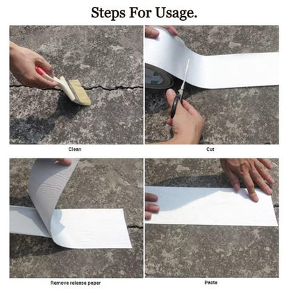 Waterproof Repair Tape for Water Leakage | Roof Water Leakage Solution | Aluminium Foil Tape | Waterproof Adhesive Sealing Butyl Rubber Tape for Surface Crack (Silver)