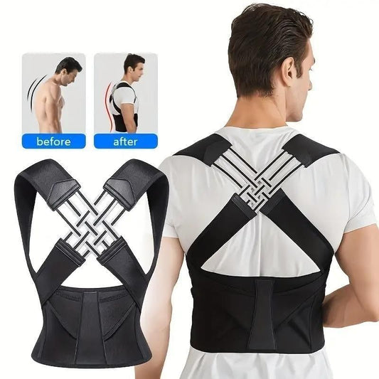 Posture Corrector Belt For Men & Women | Back & Shoulder Support | Pain Relief | Universal Fit