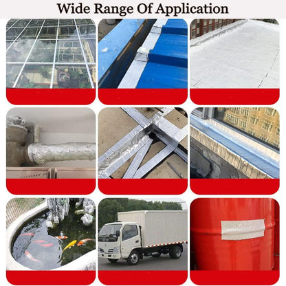 Waterproof Repair Tape for Water Leakage | Roof Water Leakage Solution | Aluminium Foil Tape | Waterproof Adhesive Sealing Butyl Rubber Tape for Surface Crack (Silver)