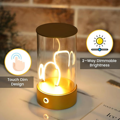 Magnetic lamp | Cordless LED Desk Lamp | Rechargeable Modern Lights | Portable Nightstand Lamps | Unique Ambient Light | Mood Lighting for Bedroom